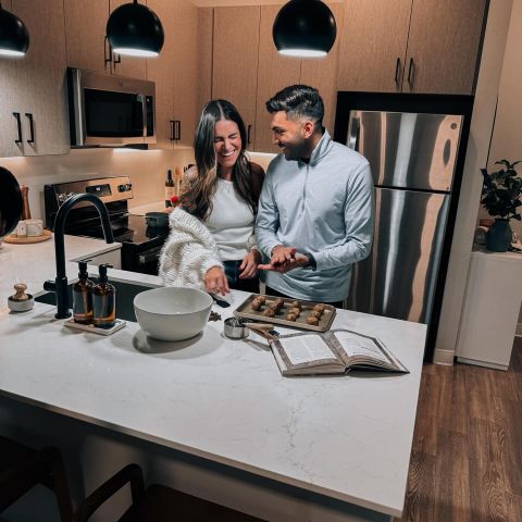 Gray skies, a warm kitchen, and the right company 🤍

#localboise #apartments #livelocal